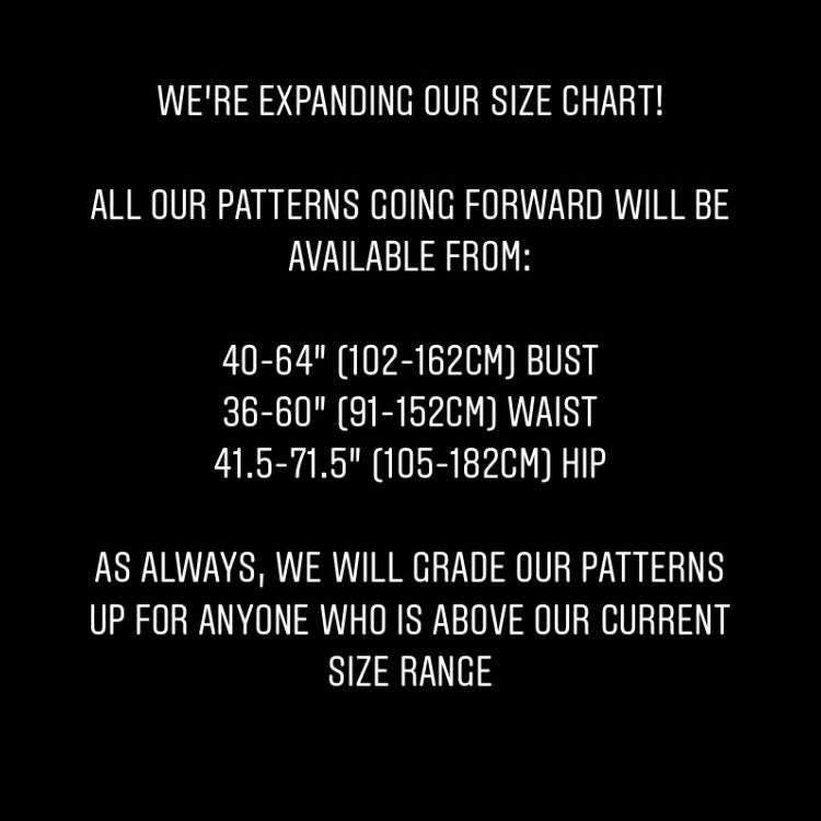 Our new, expanded size range