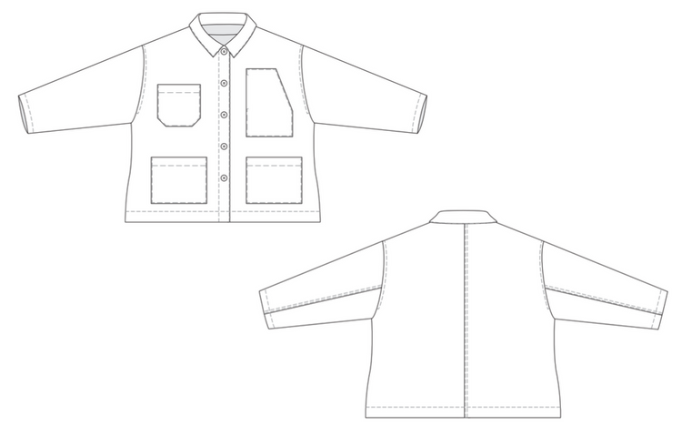 Cobden Chore Jacket Sewing Pattern PDF