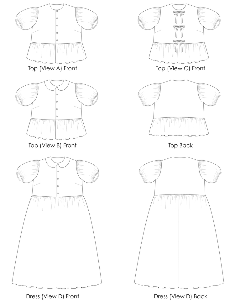 Newry Top and Dress Sewing Pattern PDF