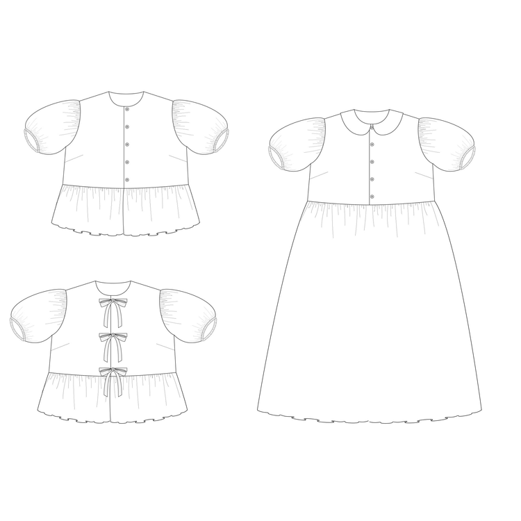 Newry Top and Dress Sewing Pattern PDF