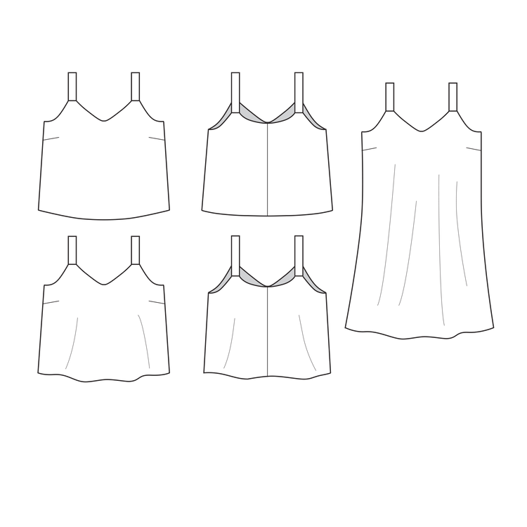 Nullarbor Cami and Dress Sewing Pattern PDF