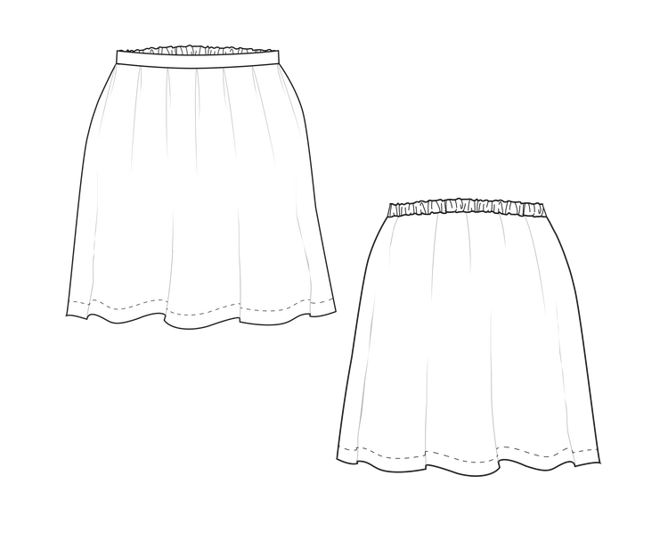 Pyrmont Skirt Sewing Pattern PDF