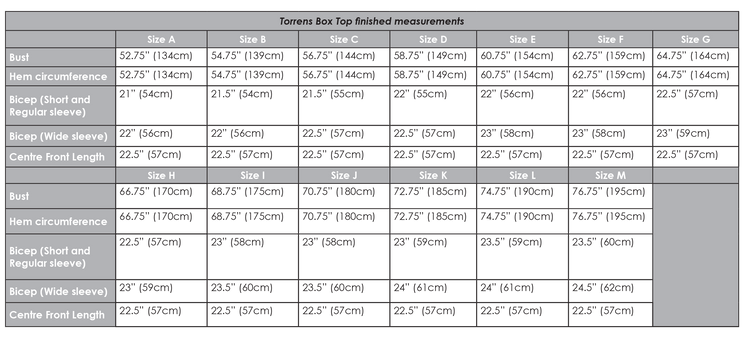 Torrens Box Top Sewing Pattern PDF