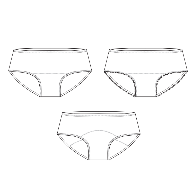 Waratah Undies & Period Undies Sewing Pattern PDF