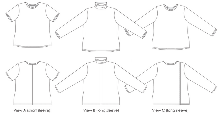 Tarlee T-Shirt Sewing Pattern PDF